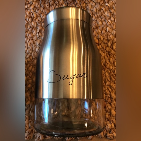 Coffee & Sugar Stainless Steel and Glass Containers (Set of 2) - Picture 8 of 10